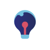 Picto INNOVATION du salon de la copropriété unismouv' l'immobilier en mouvement le 6 février 2024 au couvent des jacobins de rennes représentant une ampoule
